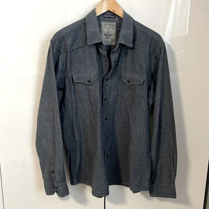 FRESH BRAND NWOT Men's Button Dark Denim Shirt Cotton, Size XXL